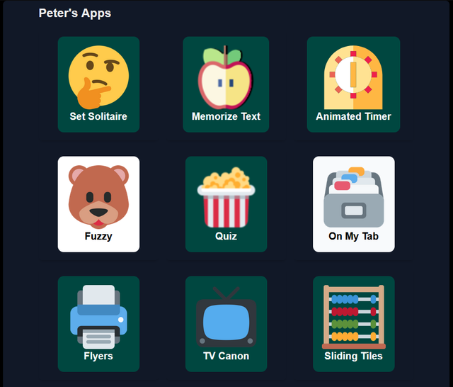 Peter's Apps screenshot
