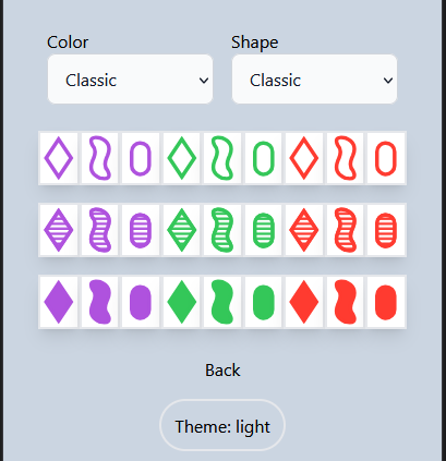 Set Solitaire screenshot
